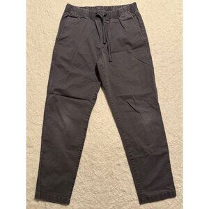 Uniqlo Men’s Pants w/outer drawstrings Sz; 27-30in waist Gray Check DESC!!!